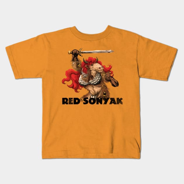 Red Sonyak 2 Kids T-Shirt by ThirteenthFloor